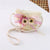 Girl's Straw Flower Strawberry Bow Knot Cute Bucket Zipper Crossbody Bag