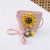 Girl's Straw Flower Strawberry Bow Knot Cute Bucket Zipper Crossbody Bag