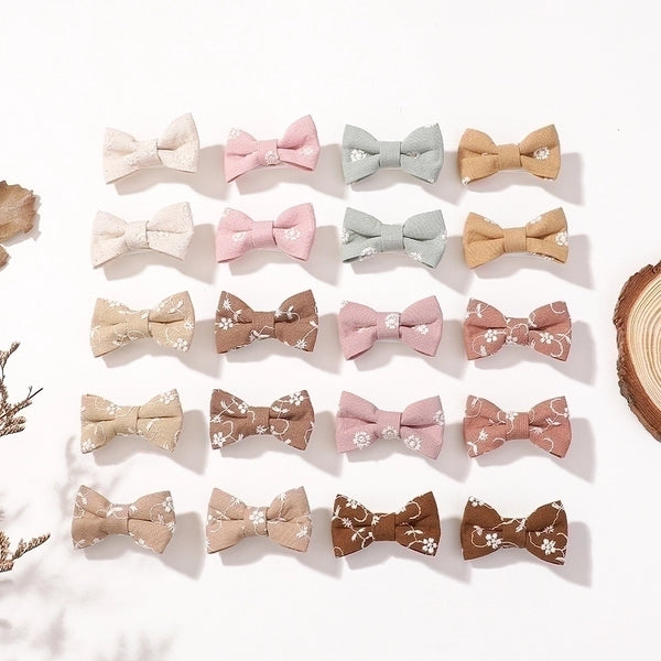 Girl's Sweet Bow Knot Cloth Knit Fabric Hair Clip