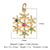 Glam Christmas Tree Santa Claus Snowflake Copper Plating Inlay Zircon 18k Gold Plated Christmas Charms Jewelry Accessories