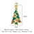 Glam Christmas Tree Santa Claus Snowflake Copper Plating Inlay Zircon 18k Gold Plated Christmas Charms Jewelry Accessories