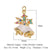 Glam Christmas Tree Santa Claus Snowflake Copper Plating Inlay Zircon 18k Gold Plated Christmas Charms Jewelry Accessories