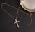 Glam Cross Copper Zircon Pendant Necklace In Bulk