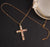 Glam Cross Copper Zircon Pendant Necklace In Bulk