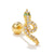 Glam Geometric Brass Inlay Zircon Ear Studs 1 Piece