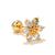 Glam Geometric Brass Inlay Zircon Ear Studs 1 Piece