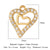 Glam Heart Shape Crown Copper Plating Inlay Zircon 18k Gold Plated Charms Jewelry Accessories