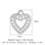 Glam Heart Shape Crown Copper Plating Inlay Zircon 18k Gold Plated Charms Jewelry Accessories