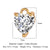 Glam Heart Shape Crown Copper Plating Inlay Zircon 18k Gold Plated Charms Jewelry Accessories