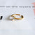 Glam Lady Heart Shape Stainless Steel Plating Inlay Zircon 18k Gold Plated Open Rings