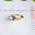 Glam Lady Heart Shape Stainless Steel Plating Inlay Zircon 18k Gold Plated Open Rings