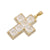 Glam Luxurious Shiny Cross 18k Gold Plated Zircon Copper Wholesale Pendants