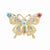 Glam Pin Butterfly Alloy Inlay Rhinestones Unisex Brooches