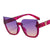 Glam Retro Color Block Pc Cat Eye Half Frame Women's Sunglasses