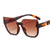 Glam Retro Color Block Pc Cat Eye Half Frame Women's Sunglasses