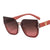 Glam Retro Color Block Pc Cat Eye Half Frame Women's Sunglasses