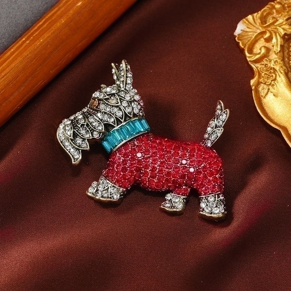 Glam Retro Pin Dog Alloy Unisex Brooches