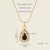 Glam Shiny Sun Water Droplets Heart Shape Stainless Steel Plating Inlay Zircon 18k Gold Plated Pendant Necklace