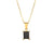 Glam Square Stainless Steel Plating Zircon Gold Plated Necklace