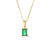 Glam Square Stainless Steel Plating Zircon Gold Plated Necklace