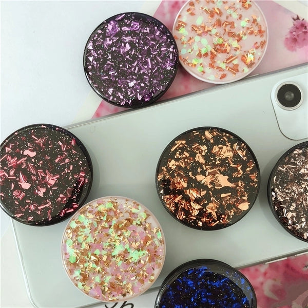 Glue Glitter Gold Foil Telescopic Solid Color Tin Foil Paper Mobile Phone Anti-fall Bracket