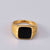 Gold Titanium Steel Simple Ring