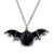 Gothic Bat Alloy Inlay Rhinestones Men's Pendant Necklace