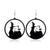 Gothic Cat Spider Alloy Women's Drop Earrings 1 Pair