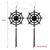 Gothic Cat Spider Alloy Women's Drop Earrings 1 Pair