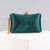 Green Black Gold Polyester Satin Solid Color Rhinestone Pillow Shape Evening Bags