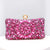 Green Blue Pink Pu Leather Polyester Flower Pillow Shape Evening Bags