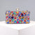 Green Blue Pink Pu Leather Polyester Flower Pillow Shape Evening Bags