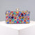 Green Blue Pink Pu Leather Polyester Flower Pillow Shape Evening Bags