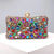 Green Blue Pink Pu Leather Polyester Flower Pillow Shape Evening Bags