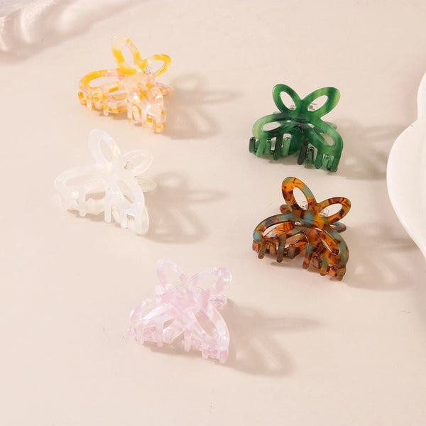 Guanyang  Small Size Butterfly Acetate Small Jaw Clip High-Grade Sense Barrettes Back Head Female High-Grade Sense Hair Accessories Headdress