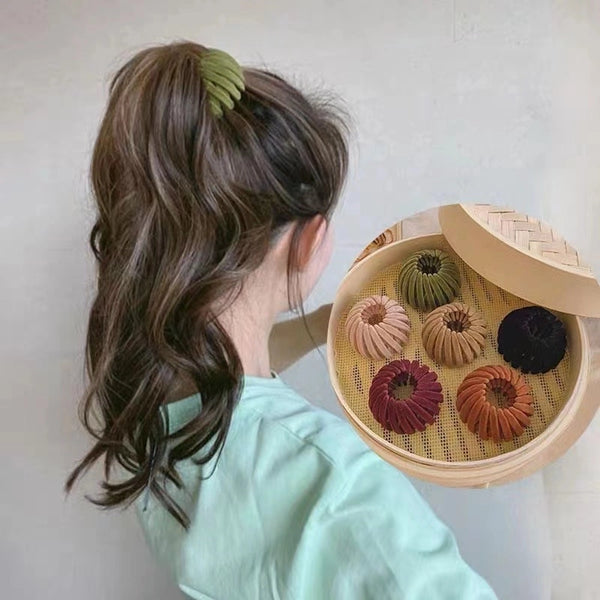 Hairpin Internet Celebrity  New Marubeni Head Hair Artifact Female Hair Tie Bird's Nest Hair Ring High Ponytail Grip