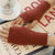 Half Finger Wool Gloves Women's Autumn And Winter Thickened Warm Open Finger Touch Screen Knitted Gloves Student Writing Oversleeve Wristband