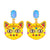 Halloween Cat Animal Alloy Diamond Earrings Wholesale Jewelry