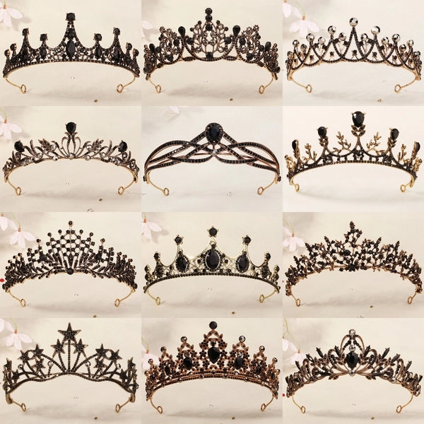 Halloween Cool Style Women's Crown Alloy Inlay Rhinestones Pearl Crown