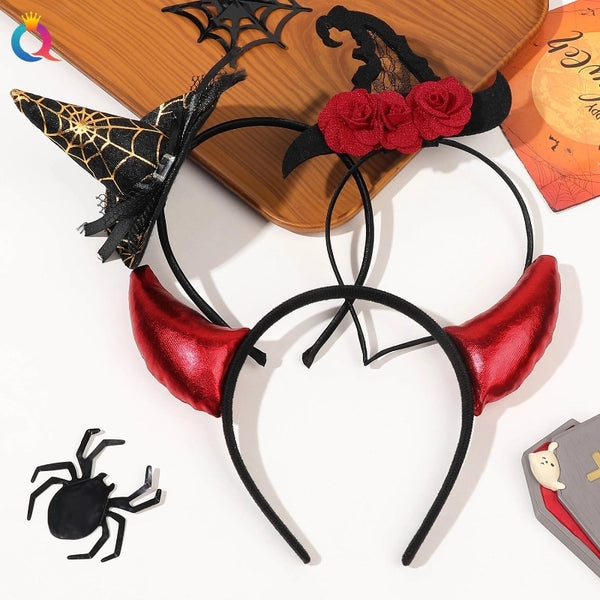 Halloween Gothic Hip-Hop Women's Color Block Hair Clip Hair Band