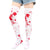 Halloween Retro Women's Bat Blood Stains Skull Polyester Cotton Over The Knee Socks A Pair