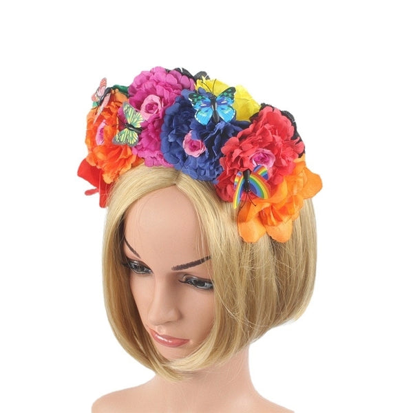 Halloween Retro Women's Flower Epoxy Hair Band Party Headpieces