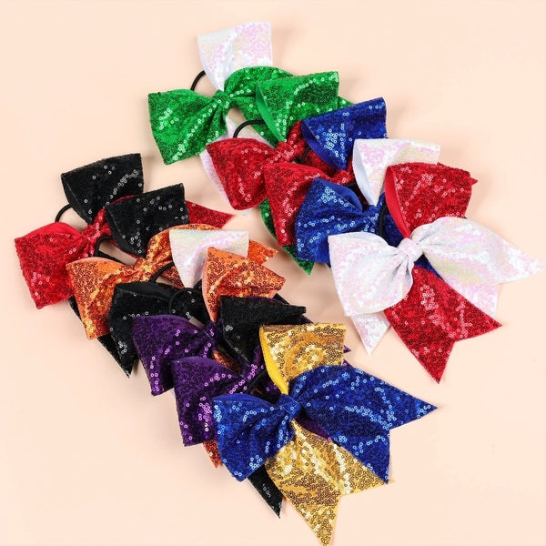 Halloween Minimalist Streetwear Kid'S Color Block Bow Knot Ribbon Sequins Bowknot Hair Tie