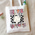 Halloween Unisex Canvas Smile Face Letter Ghost Basic Classic Style Square Open Canvas Bag