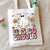 Halloween Unisex Canvas Smile Face Letter Ghost Basic Classic Style Square Open Canvas Bag