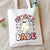 Halloween Unisex Canvas Smile Face Letter Ghost Basic Classic Style Square Open Canvas Bag