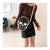 Halloween Women's Small Pu Leather Ghost Punk Round Zipper Crossbody Bag