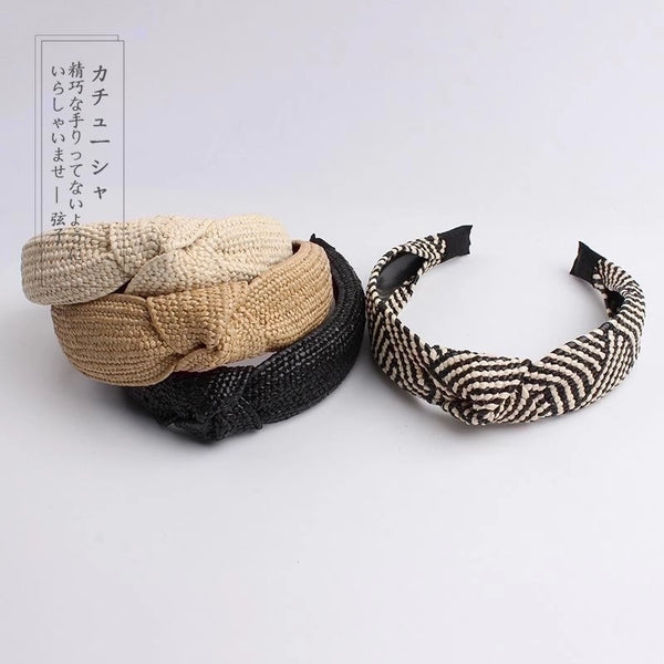 Hand-woven Raffia Holiday Hair Hoop 2019 Spring And Summer New Hair Hoop