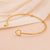 Handmade Solid Color Heart Shape Knot Stainless Steel 18k Gold Plated Bangle In Bulk