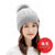 Hat Women's Winter Cold-proof  Korean Style Fashion Rabbit Wool Hat Fleece-lined Warm Knitted Pullover Moon Hat Trend